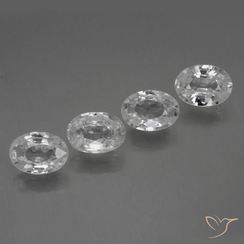 4.34ctw Natürlicher Klares Weiß Zirkon, Oval, VVS-VS