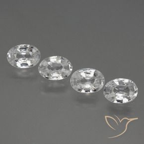 4.11 ct natürliche Weiß Zirkon-Edelsteine, Oval, VVS-VS