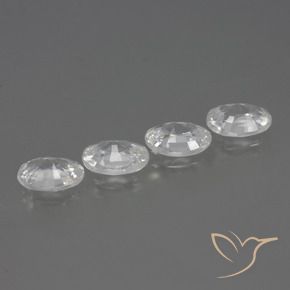 4.11 ct natürliche Weiß Zirkon-Edelsteine, Oval, VVS-VS