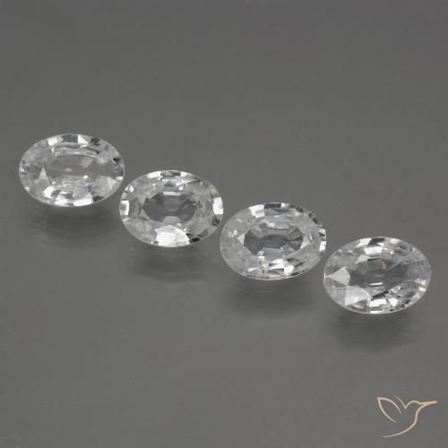 4.23ctw Natürlicher Klares Weiß Zirkon, Oval, VVS-VS