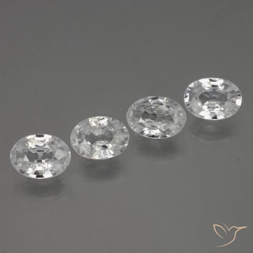 4.10ctw Natürlicher Weiß Zirkon, Oval, VVS