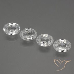 4.10 ct natürliche Weiß Zirkon-Edelsteine, Oval, VVS
