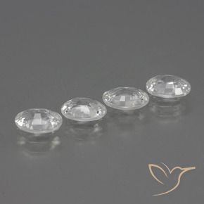 4.10 ct natürliche Weiß Zirkon-Edelsteine, Oval, VVS