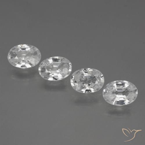 4.07ctw Natürlicher Weiß Zirkon, Oval, VVS