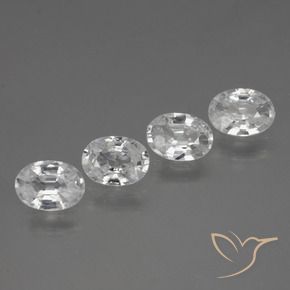 4.07 ct natürliche Weiß Zirkon-Edelsteine, Oval, VVS