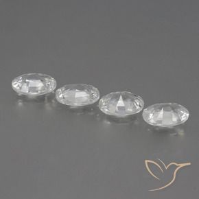4.07 ct natürliche Weiß Zirkon-Edelsteine, Oval, VVS
