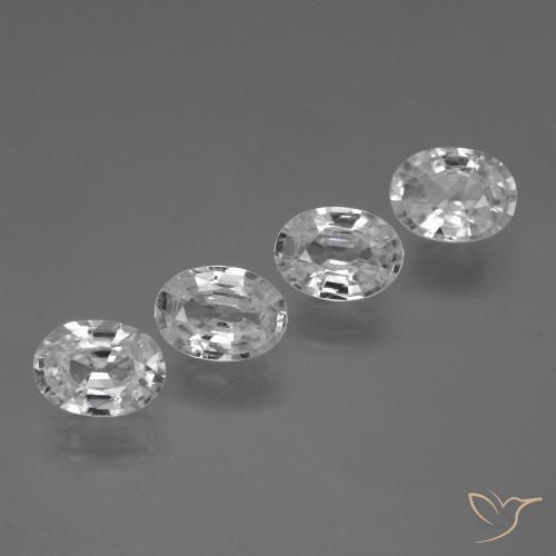 4.30ctw Natürlicher Weiß Zirkon, Oval, VVS-VS