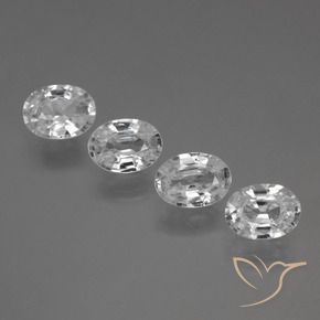 4.30 ct natürliche Weiß Zirkon-Edelsteine, Oval, VVS-VS