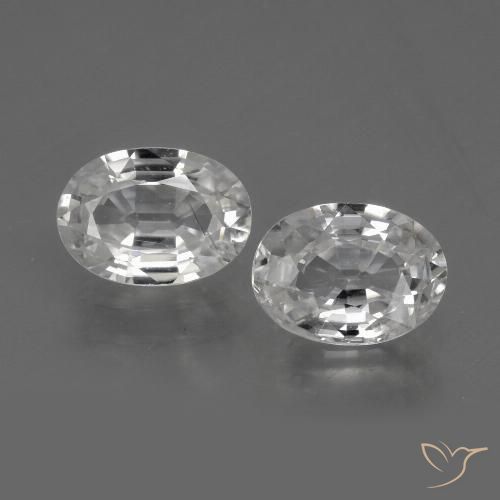 2.29ctw Natürlicher Weiß Zirkon, Oval, VS