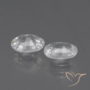 2.21 ct natürliche Weiß Zirkon-Edelsteine, Oval, VVS-VS