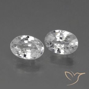 2.21 ct natürliche Weiß Zirkon-Edelsteine, Oval, VVS