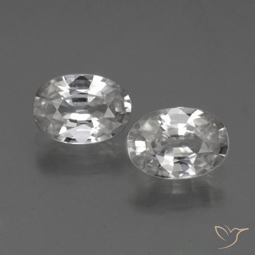 2.33ctw Natürlicher Weiß Zirkon, Oval, VS