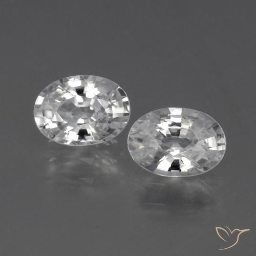 2.31ctw Natürlicher Weiß Zirkon, Oval, VVS