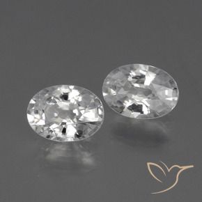 2.31 ct natürliche Weiß Zirkon-Edelsteine, Oval, VVS