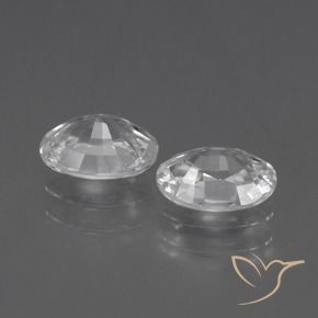 2.31 ct natürliche Weiß Zirkon-Edelsteine, Oval, VVS