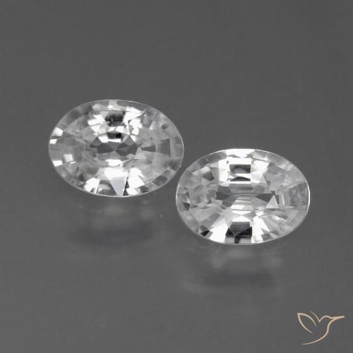 2.11ctw Natürlicher Weiß Zirkon, Oval, VVS