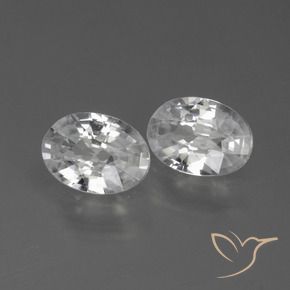 2.11 ct natürliche Weiß Zirkon-Edelsteine, Oval, VVS