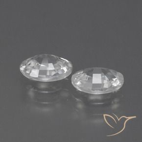 2.11 ct natürliche Weiß Zirkon-Edelsteine, Oval, VVS