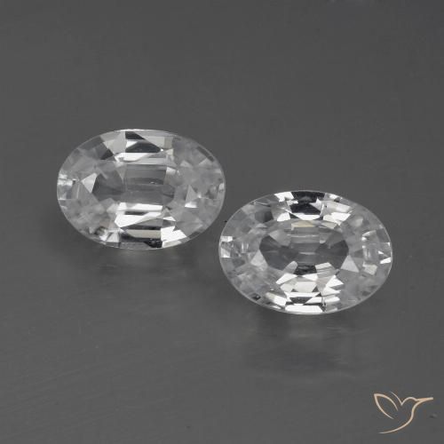 2.34ctw Natürlicher Weiß Zirkon, Oval, VVS