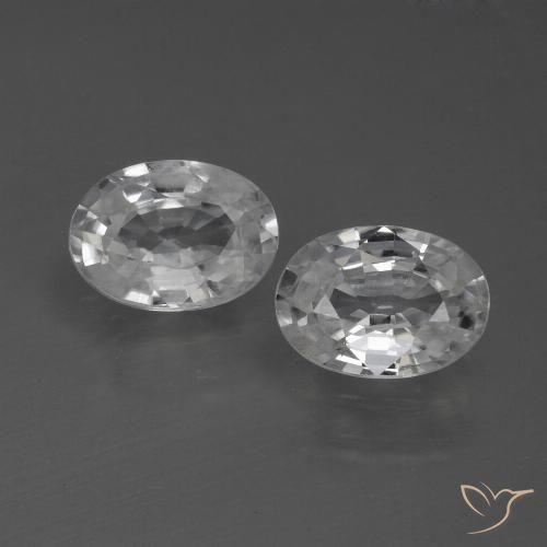 2.38ctw Natürlicher Weiß Zirkon, Oval, VS