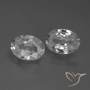 2.38 ct natürliche Weiß Zirkon-Edelsteine, Oval, VS