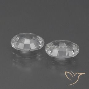 2.38 ct natürliche Weiß Zirkon-Edelsteine, Oval, VS