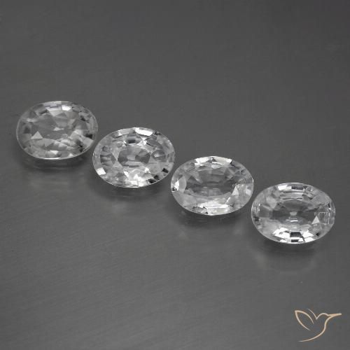4.00ctw Natürlicher Klares Weiß Zirkon, Oval, VVS