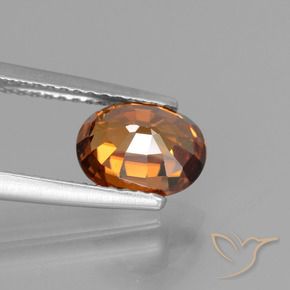 9,17 ctw natürlicher Mitteldunkles Orange Zirkon, Oval, VS