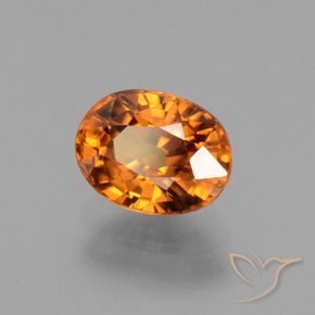 9,17 ctw natürlicher Aprikose Orange Zirkon, Oval, VS
