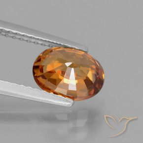 9,17 ctw natürlicher Aprikose Orange Zirkon, Oval, VS