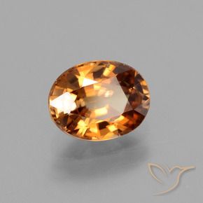 9,17 ctw natürlicher Mitteldunkles Orange Zirkon, Oval, VVS-VS