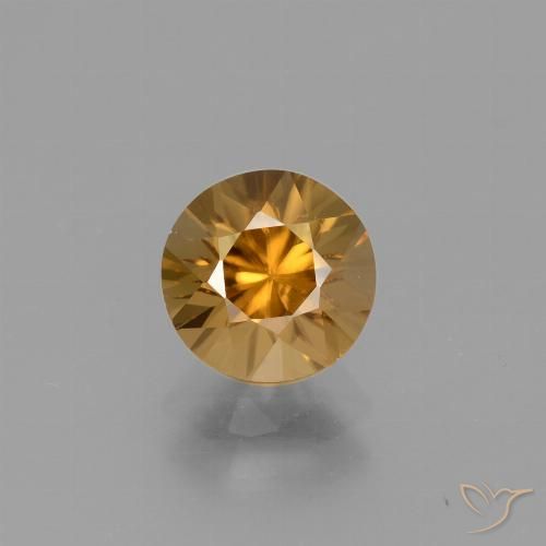 2,10 ctw natürlicher goldener Zirkon, Rundschliff, VVS