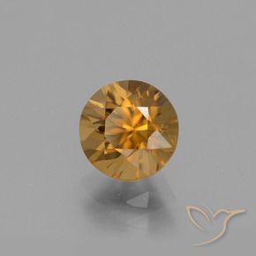 2,10 ctw natürlicher goldener Zirkon, Rundschliff, VVS