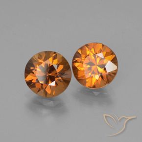 3.80 ct natürliche Mittelorange Zirkon-Edelsteine, Runden, VS