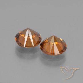 3.80 ct natürliche Mittelorange Zirkon-Edelsteine, Runden, VS