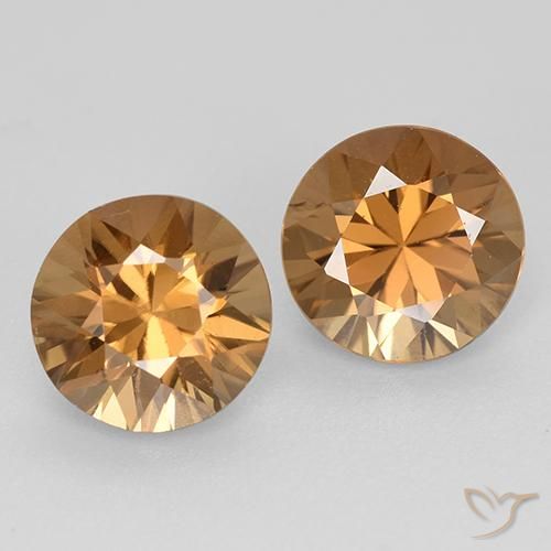 3.89ctw Natürlicher Mittelorange Zirkon, Runden, VS