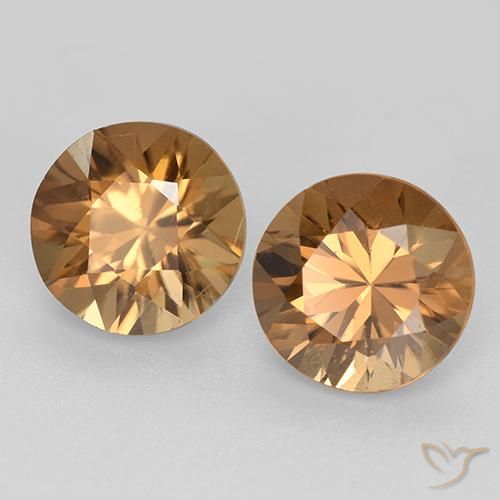 3.89 ct natürliche Mittelorange Zirkon-Edelsteine, Runden, VS