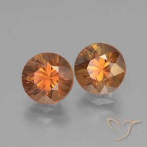 3.94 ct natürliche Gelblich-orange Zirkon-Edelsteine, Runden, VVS-VS
