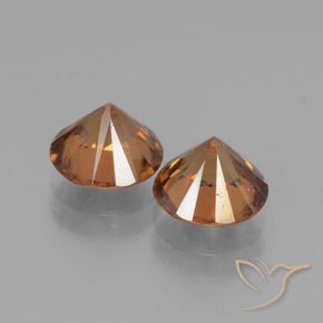 3.94 ct natürliche Gelblich-orange Zirkon-Edelsteine, Runden, VVS-VS