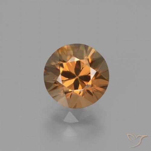1.82ct Natürlicher Mittelorange Zirkon, Runden, VVS
