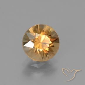 9,17 ctw natürlicher Gold-Orange Zirkon, Runden, VVS