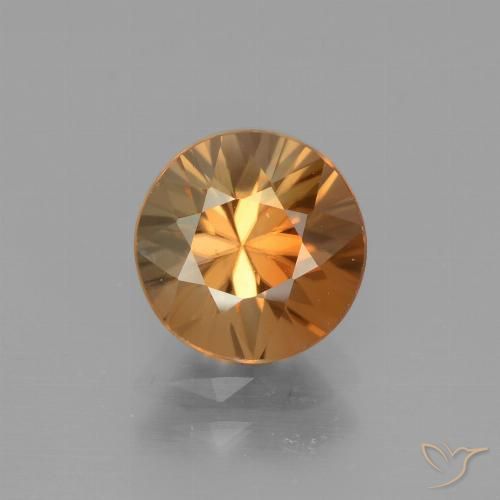 2.39ct Natürlicher tieforange Zirkon, Runden, VVS