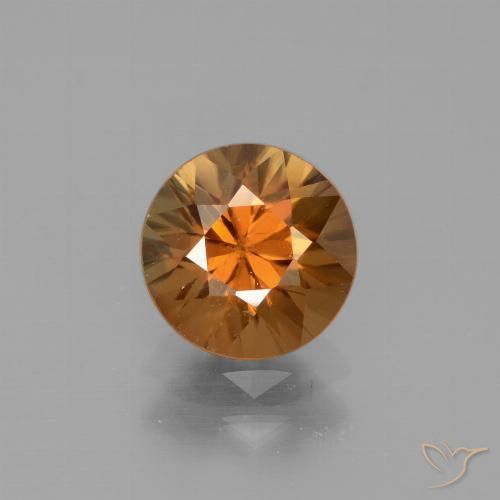 1.90ct Natürlicher Erdiges Orange Zirkon, Runden, VVS-VS, Photo A