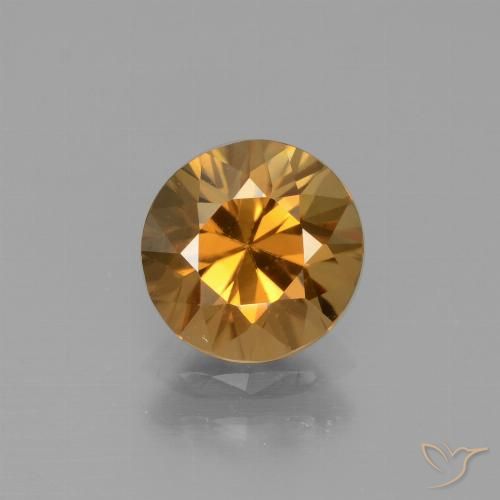 1.94ct Natürlicher tieforange Zirkon, Runden, VVS