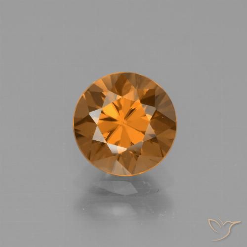 1.76ct Natürlicher Mittelorange Zirkon, Runden, VVS-VS