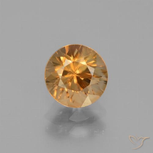1.90ct Natürlicher Gold-Orange Zirkon, Runden, VVS-VS