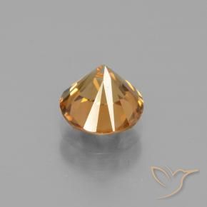 9,17 ctw natürlicher Gold-Orange Zirkon, Runden, VVS-VS