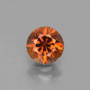 9,17 ctw natürlicher gold-orange Zirkon, Rund Schliff, VVS-VS