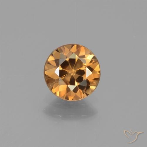 1.71ct Natürlicher Mittleres Gold Zirkon, Runden, VS