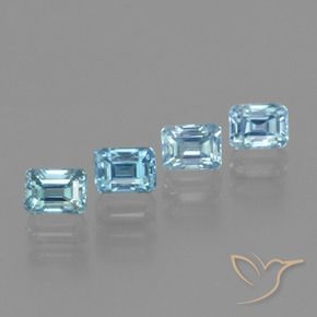 1.94 ct natürliche hellblau Zirkon-Edelsteine, Oktagonschliff, VS